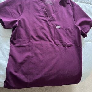 Women’s Figs Catarina One Pocket Scrub Top - Deep Purple